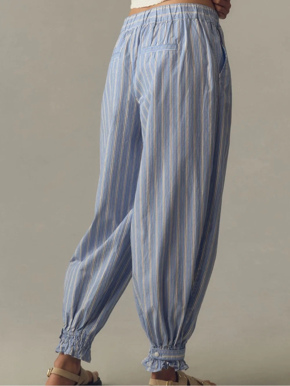 LIKE NEW Sz XS Anthropologie Striped Pajama Pants Lounge Parachute PJ’s Pyjamas